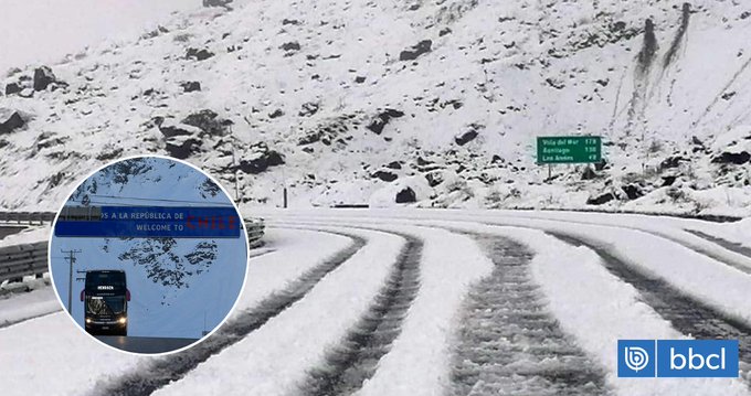 Pronóstico de nevadas obliga a mantener cerrado de manera preventiva paso fronterizo Los Libertadores