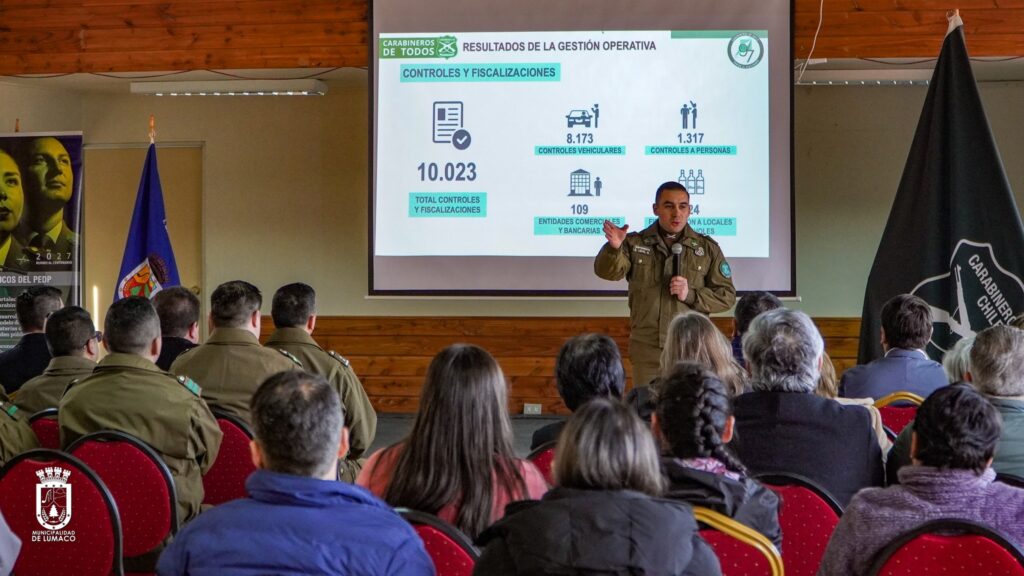 Carabineros de Lumaco Presentan Cuenta Pública 2023 en el Centro Comunitario