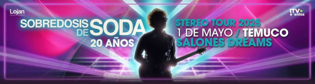 Temuco vibrará esta noche con la magia de Soda Stereo: Sobredosis de Soda llega con entradas agotadas