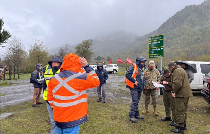 Simulacro de erupción volcánica movilizó a más de 6000 mil personas en Lonquimay y Curacautín