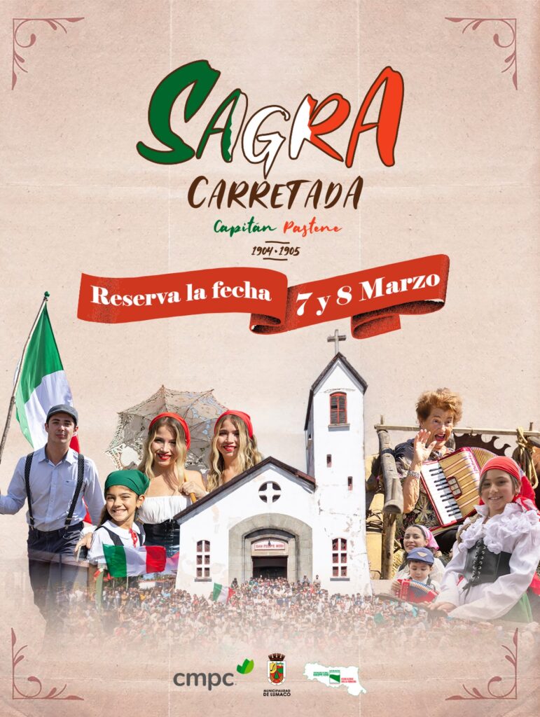 SAGRA CARRETADA 2026; 122 AÑOS DE LA LLEGADA DE NUESTROS NONNOS A CAPITÁN PASTENE