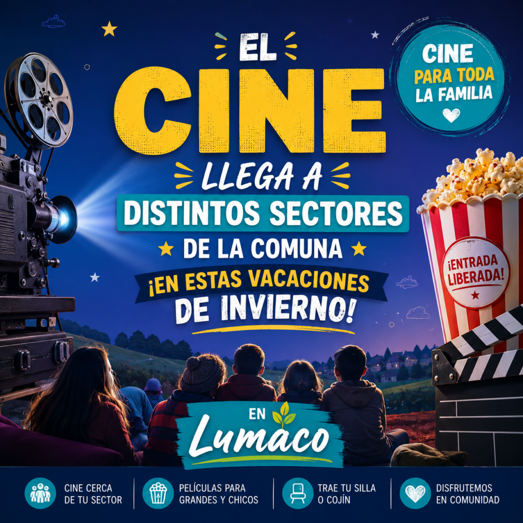 ¡EL CINE LLEGA A DISTINTOS SECTORES DE LA COMUNA EN ESTAS VACACIONES DE INVIERNO!