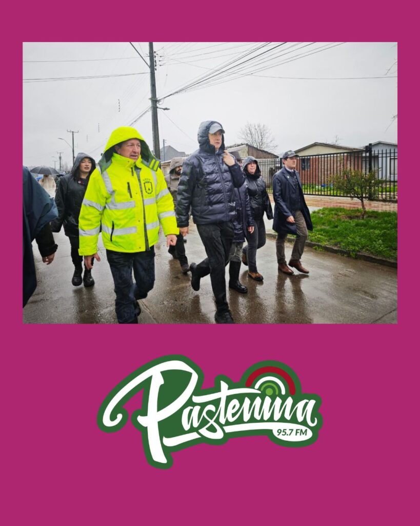 Alcalde Richard Leonelli Contreras y Ministro de Vivienda IvanPoduje recorrieron puntos críticos afectados por las lluvias de la ciudad de Lumaco