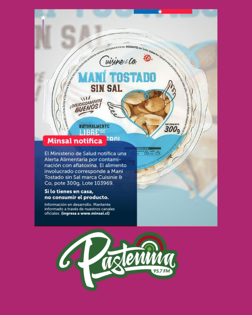 Minsal emite alerta alimentaria por detección de maní tostado sin sal contaminado con hongos