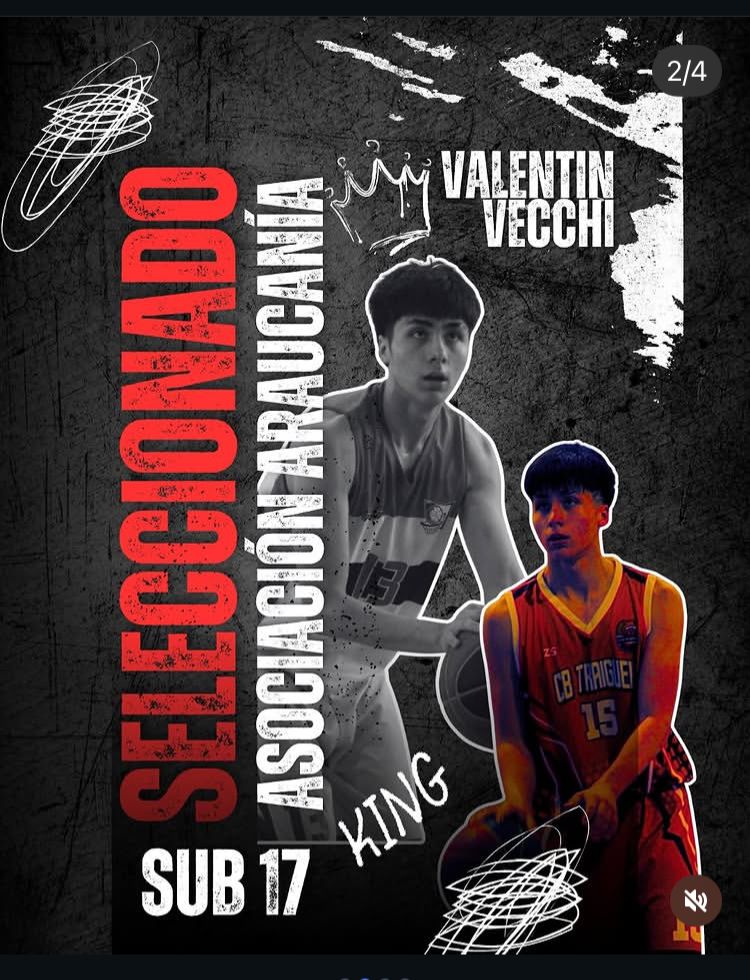 Valentin Vecchi Valenzuela, joven basquetbolista.