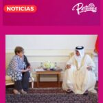 Bachelet se reúne con el canciller de Bahréin en el marco de su despliegue internacional por su candidatura a la ONU